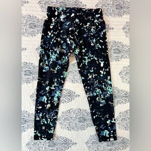 NWT Sweaty Betty 7/8‎ Leggings Blue Camo High Rise UK 8